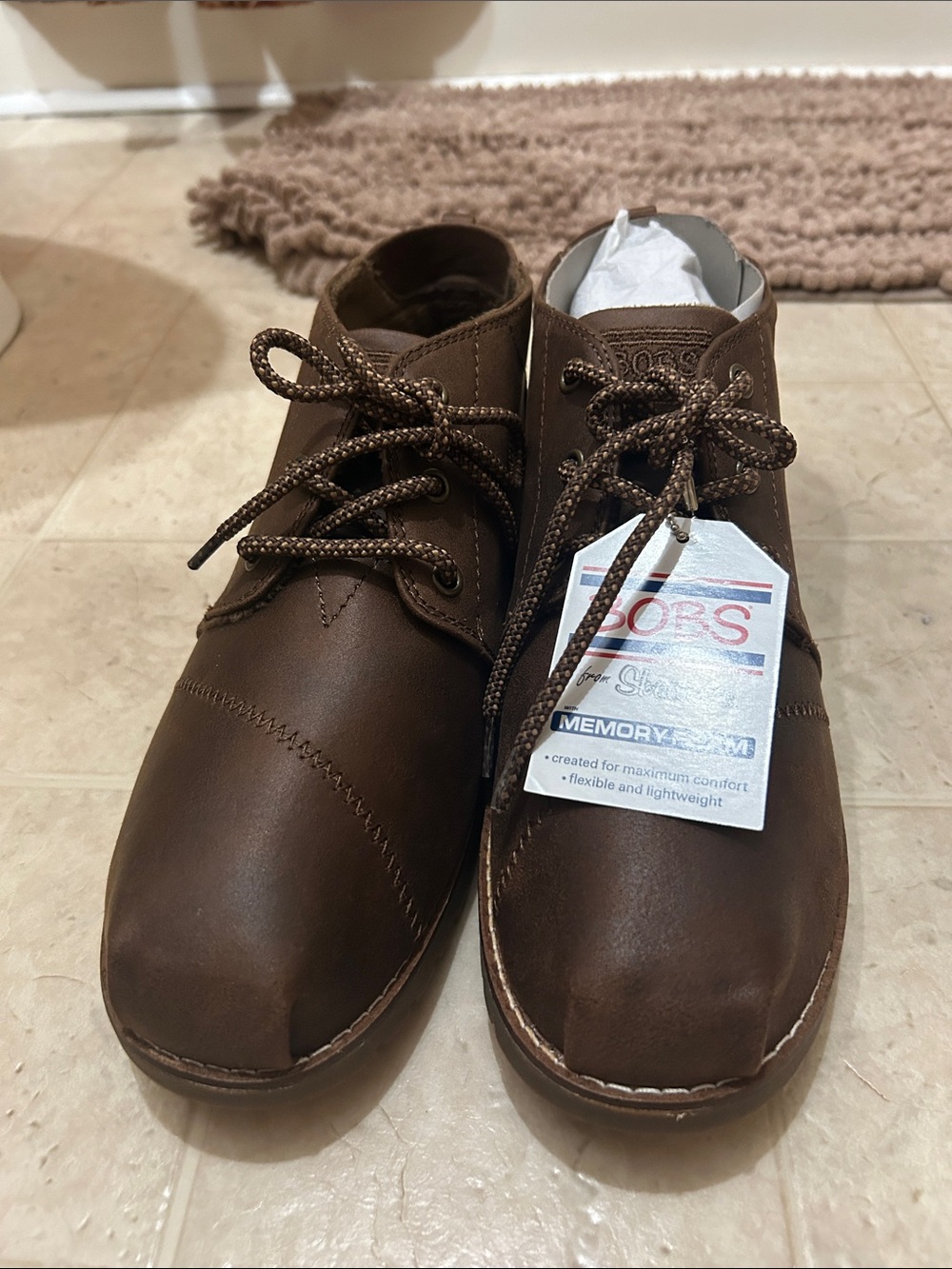 Skechers Women's Rustic Brown Lace-Up Chukka Boots